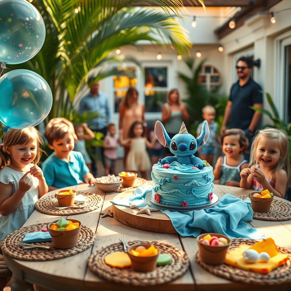 Stitch Doğum Günü Teması ile Tropikal ve Sevimli Detaylar